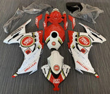 Kawasaki Ninja 300 Fairings (2013-2024) White, Red, Lucky Strike at KingsMotorcycleFairings.com