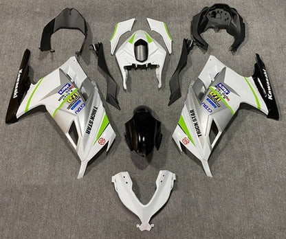 Kawasaki Ninja 300 Fairings (2013-2024) White, Silver, Black at KingsMotorcycleFairings.com