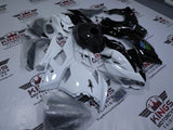 Kawasaki Ninja 400 Fairing Kit (2018-2023) Half Black, Half White, Carbon Fiber at KingsMotorcycleFairings.com