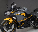 Kawasaki Ninja 400 Fairing Pieces (2018-2023) Nardo Gray, Yellow, Black at KingsMotorcycleFairings.com