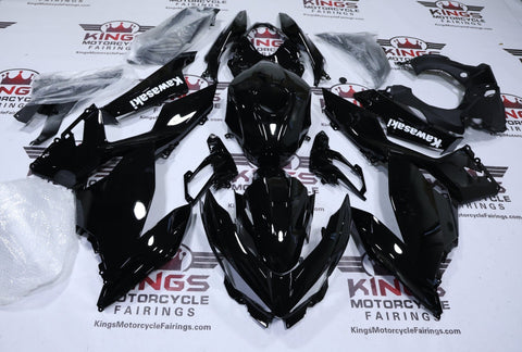 Kawasaki Ninja 400 Fairings (2018-2023) All Black at KingsMotorcycleFairings.com