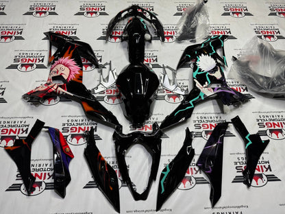Kawasaki Ninja 400 Fairings (2018-2023) Black Anime at KingsMotorcycleFairings.com