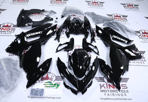 Kawasaki Ninja 400 Fairings (2018-2023) Black Gloss, White at KingsMotorcycleFairings.com