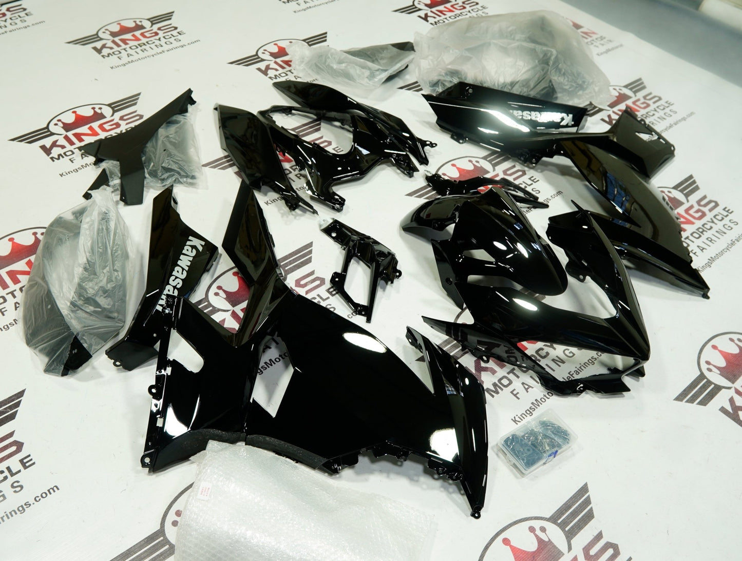 Kawasaki Ninja 400 Fairings (2018-2023) Black Gloss at KingsMotorcycleFairings.com