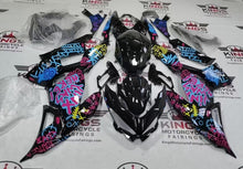 Kawasaki Ninja 400 Fairings (2018-2023) Black Jinx Graffiti at KingsMotorcycleFairings.com