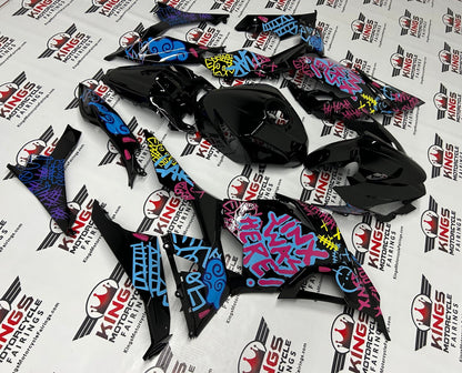 Kawasaki Ninja 400 Fairing Set (2018-2023) Black, Blue, Jinx at KingsMotorcycleFairings.com