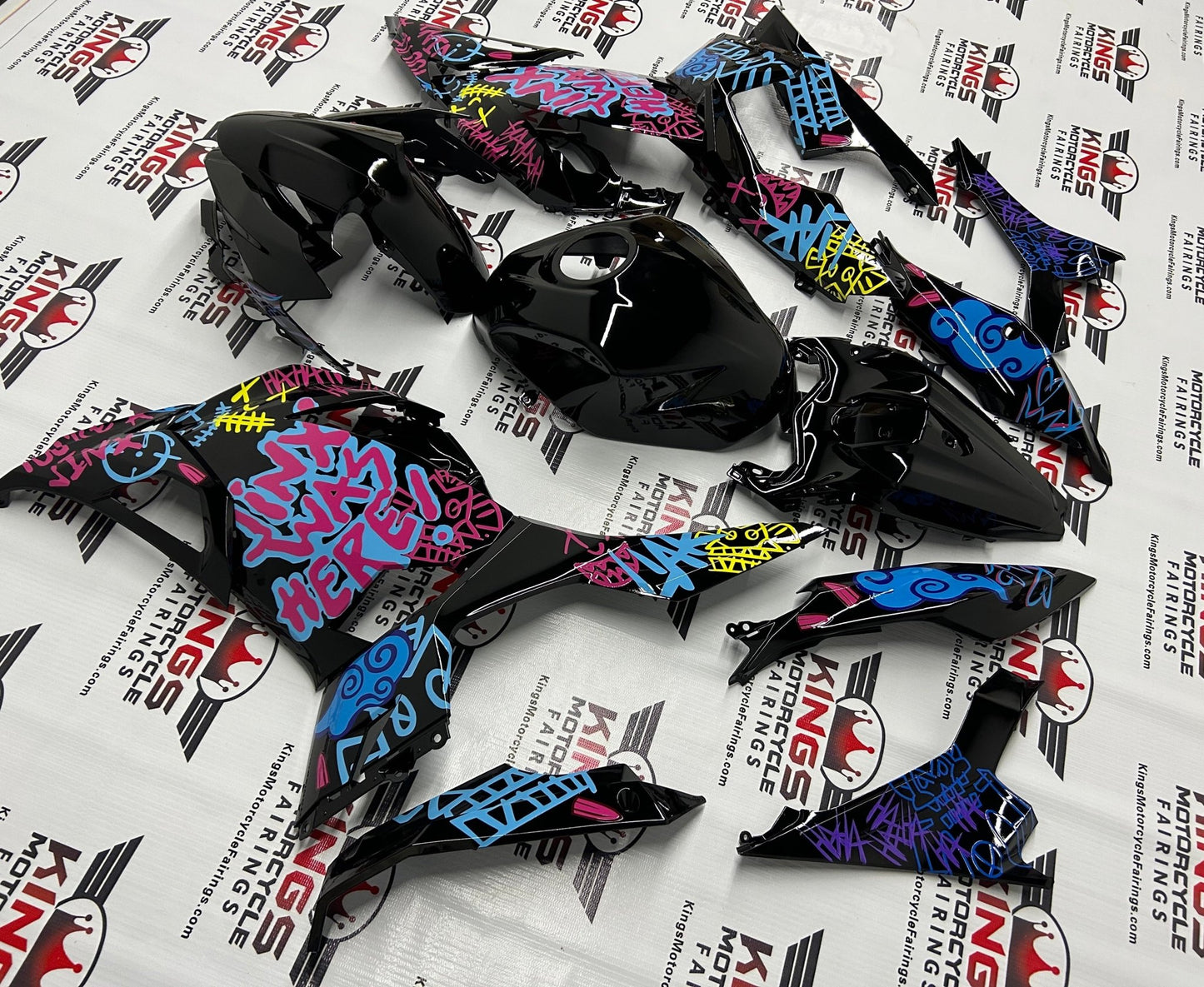 Fairings for Kawasaki Ninja 400 (2018-2023) Black, Blue, Jinx at KingsMotorcycleFairings.com