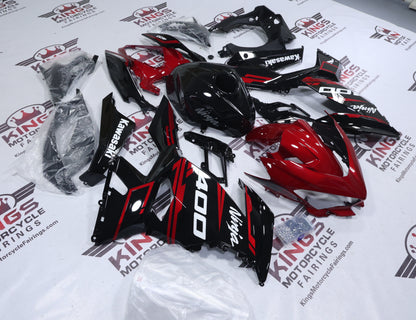 Kawasaki Ninja 400 Fairings (2018-2023) Black, Dark Red, White from KingsMotorcycleFairings.com
