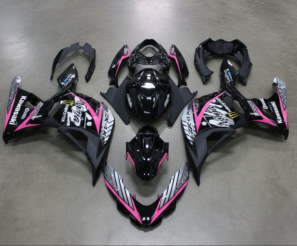 Kawasaki Ninja 400 Fairing set (2018-2023) Black, Pink, White at KingsMotorcycleFairings.com