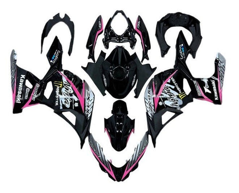 Kawasaki Ninja 400 Fairings (2018-2023) Black, Pink, White at KingsMotorcycleFairings.com