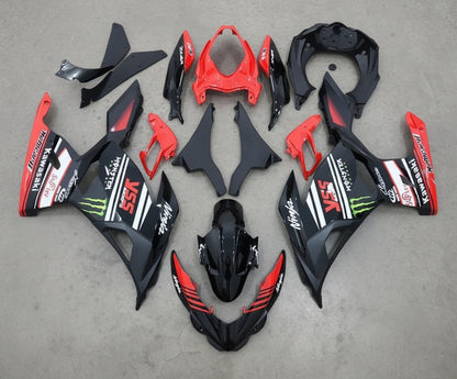 Kawasaki Ninja 400 Fairing kit (2018-2023) Black, Red, White Stripe at KingsMotorcycleFairings.com
