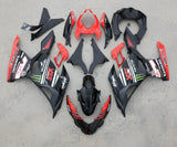 Kawasaki Ninja 400 Fairings (2018-2023) Black, Red, White Stripe at KingsMotorcycleFairings.com