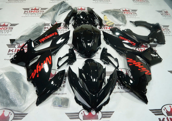 Kawasaki Ninja 400 Fairings (2018-2023) Black, Red at KingsMotorcycleFairings.com