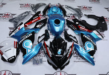  Kawasaki Ninja 400 Fairings (2018-2023) Blue, Black Petronas from KingsMotorcycleFairings.com