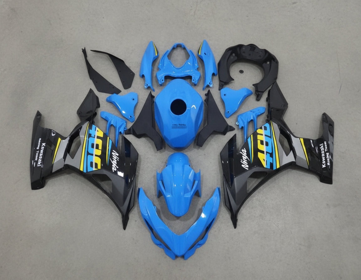 Kawasaki Ninja 400 Fairing kit (2018-2023) Blue, Black, Yellow, Gray at KingsMotorcycleFairings.com