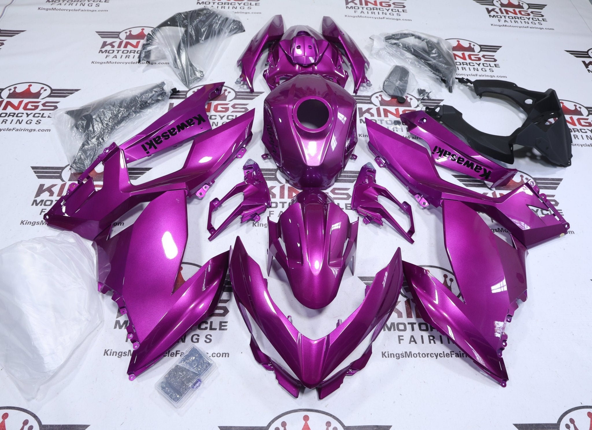 Kawasaki Ninja 400 Fairings (2018-2023) Candy Pink at KingsMotorcycleFairings.com