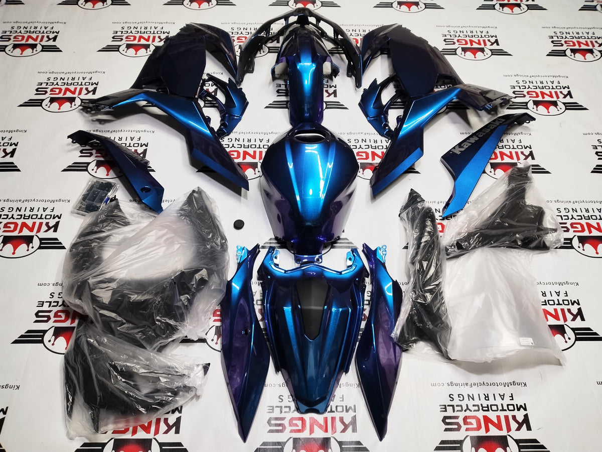 Kawasaki Ninja 400 Fairings (2018-2023) Chameleon Blue, Purple at KingsMotorcycleFairings.com