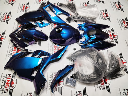 Kawasaki Ninja 400 Fairings (2018-2023) Chameleon Blue, Purple from KingsMotorcycleFairings.com