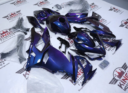 Kawasaki Ninja 400 Fairings (2018-2023) Dark Blue, Purple Chameleon from KingsMotorcycleFairings.com