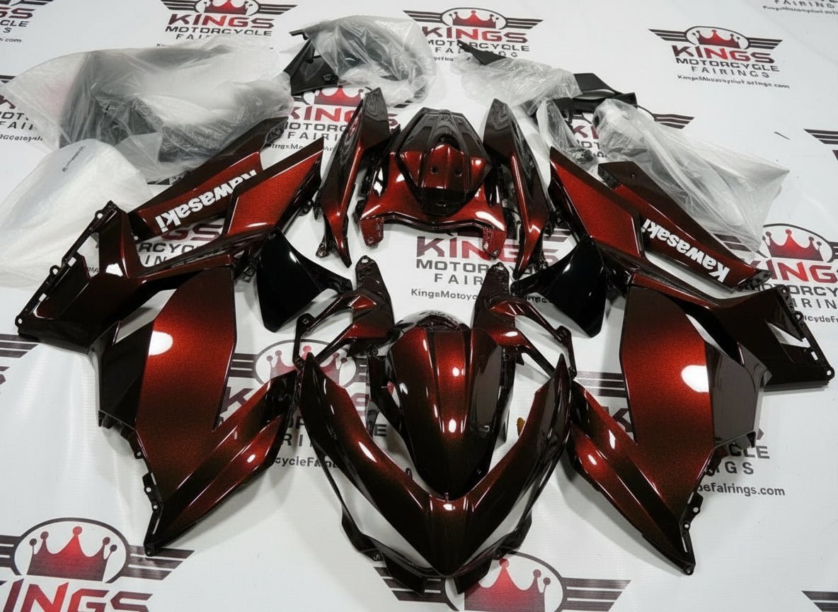 Kawasaki Ninja 400 Fairings (2018-2023) Dark Red from KingsMotorcycleFairings.com