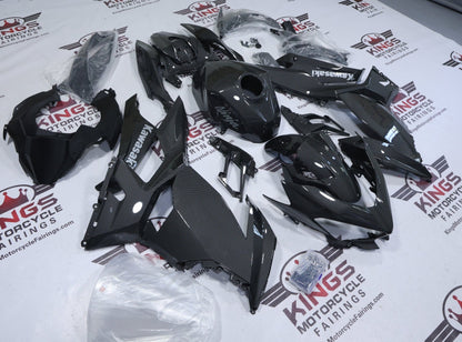 Kawasaki Ninja 400 Fairings (2018-2023) Faux Carbon Fiber, Gray at KingsMotorcycleFairings.com