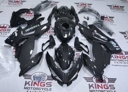 Kawasaki Ninja 400 Fairings (2018-2023) Faux Carbon Fiber, Gray from KingsMotorcycleFairings.com