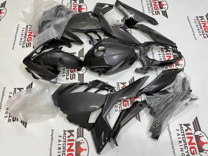 Kawasaki Ninja 400 Fairings (2018-2023) Faux Carbon Fiber, Silver at KingsMotorcycleFairings.com
