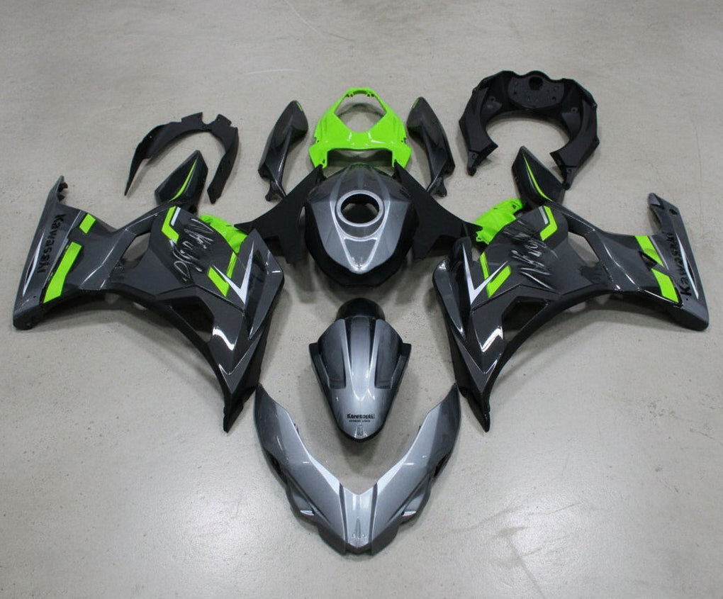 Kawasaki Ninja 400 Fairing kit (2018-2023) Gray, Green at KingsMotorcycleFairings.com