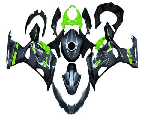 Kawasaki Ninja 400 Fairings (2018-2023) Gray, Green at KingsMotorcycleFairings.com