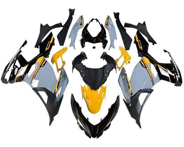 Kawasaki Ninja 400 Fairings (2018-2023) Gray, Yellow, Black at KingsMotorcycleFairings.com