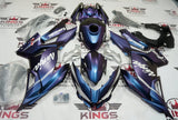 Kawasaki Ninja 400 Fairings (2018-2023) Matte Chameleon Blue, Purple, White at KingsMotorcycleFairings.com