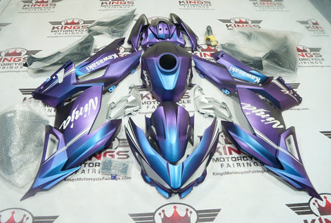Kawasaki Ninja 400 Fairings (2018-2023) Matte Chameleon Purple, Blue at KingsMotorcycleFairings.com