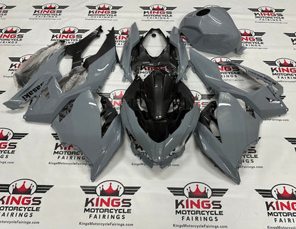 Kawasaki Ninja 400 Fairings (2018-2023) Nardo Gray, Carbon Fiber at KingsMotorcycleFairings.com