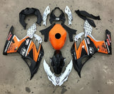 Kawasaki Ninja 400 Fairing set (2018-2023) Orange, Black, White at KingsMotorcycleFairings.com