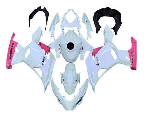 Kawasaki Ninja 400 Fairings (2018-2023) Pearl White, Pink at KingsMotorcycleFairings.com