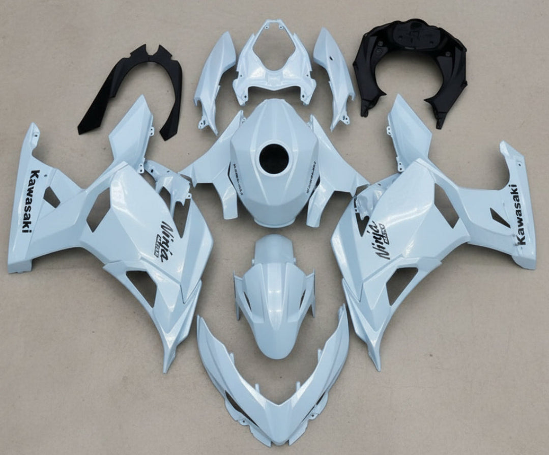 Kawasaki Ninja 400 Fairing set (2018-2023) Pearl White at KingsMotorcycleFairings.com