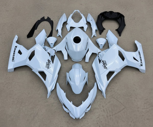 Kawasaki Ninja 400 Fairings (2018-2023) Pearl White at KingsMotorcycleFairings.com