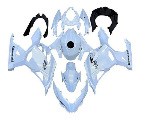 Kawasaki Ninja 400 Fairings (2018-2023) Pearl White at KingsMotorcycleFairings.com