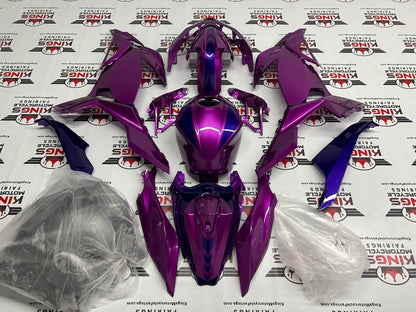 Kawasaki Ninja 400 Fairings (2018-2023) Pink, Purple from KingsMotorcycleFairings.com