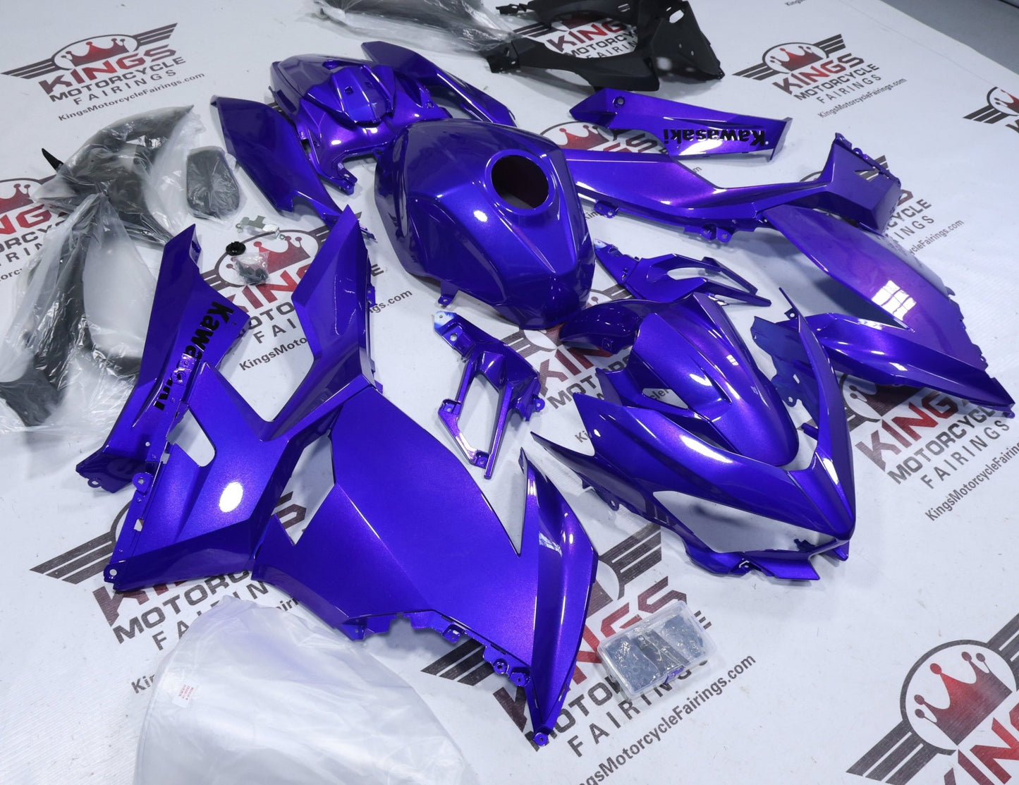 Kawasaki Ninja 400 Fairings (2018-2023) Purple Metallic from KingsMotorcycleFairings.com