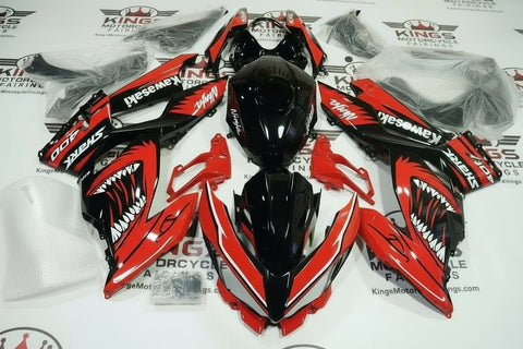 Fairings for Kawasaki Ninja 400 (2018-2023) Red, Black, White Shark