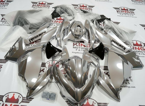 Kawasaki Ninja 400 Fairings (2018-2023) Silver Metallic at KingsMotorcycleFairings.com