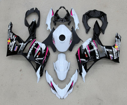 Kawasaki Ninja 400 Fairings (2018-2023) White, Black, Pink at KingsMotorcycleFairings.com