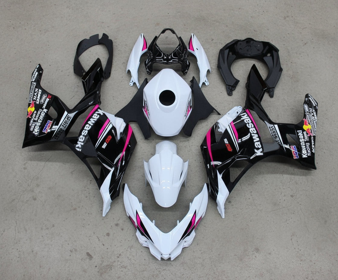Kawasaki Ninja 400 Fairing set (2018-2023) White, Black, Pink at KingsMotorcycleFairings.com