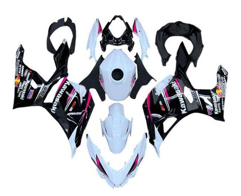 Kawasaki Ninja 400 Fairings (2018-2023) White, Black, Pink at KingsMotorcycleFairings.com