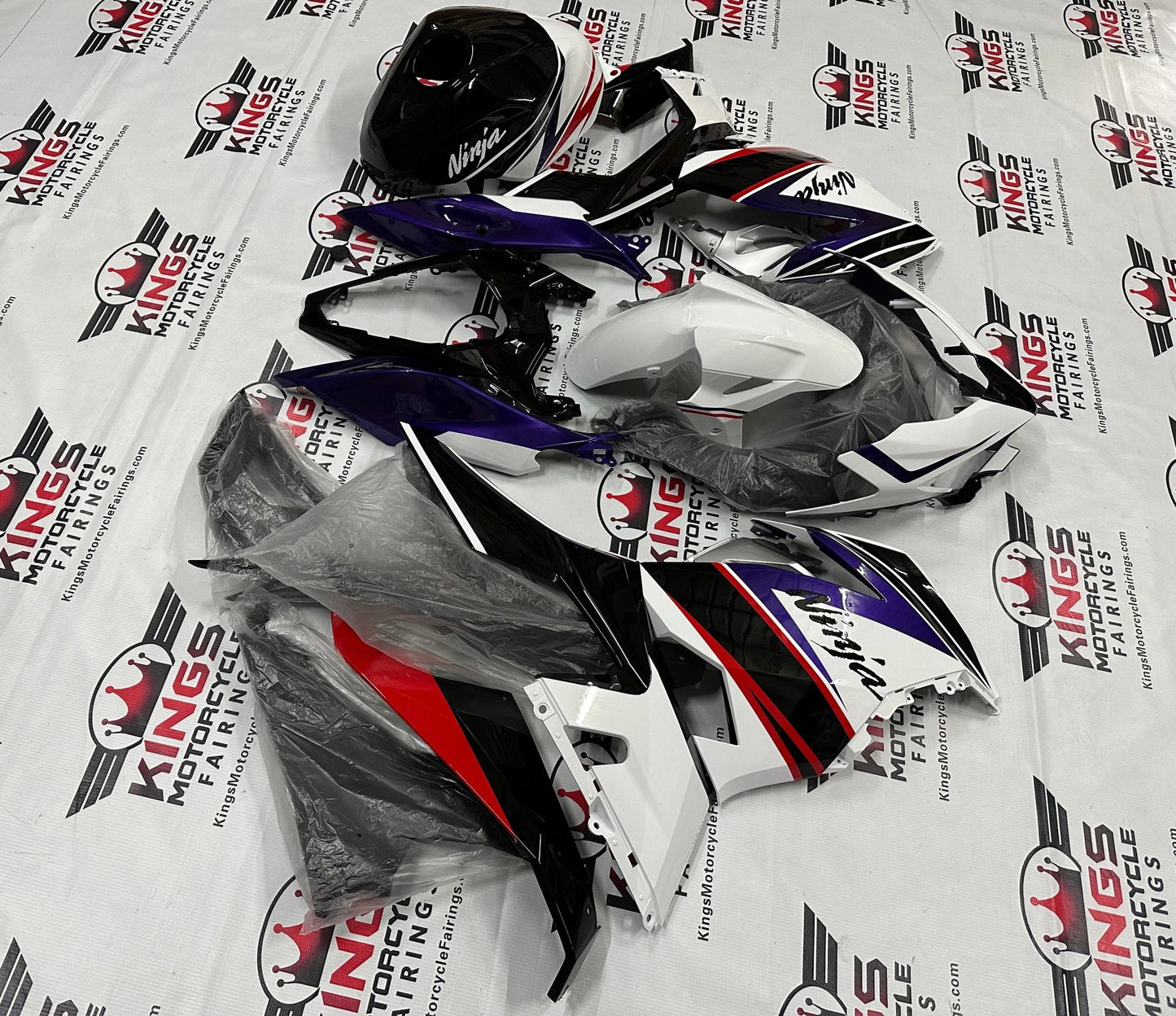 Kawasaki Ninja 400 Fairing kit (2018-2023) White, Black, Red, Purple at KingsMotorcycleFairings.com
