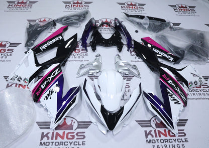 Kawasaki Ninja 400 Fairings (2018-2023) White, Purple, Pink at KingsMotorcycleFairings.com