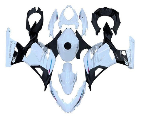 Kawasaki Ninja 400 Fairings (2018-2023) White, Silver, Black at KingsMotorcycleFairings.com