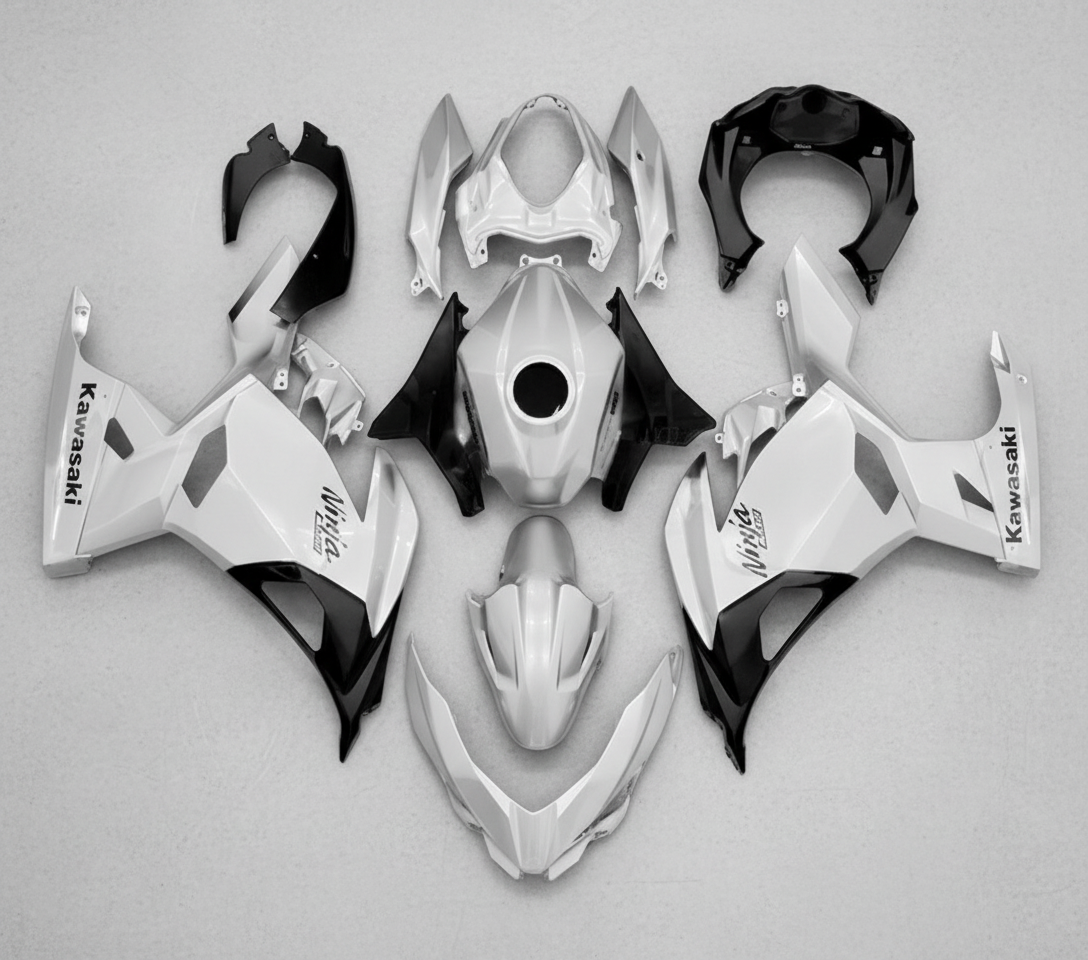 Kawasaki Ninja 400 Fairing set (2018-2023) White at KingsMotorcycleFairings.com