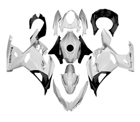 Kawasaki Ninja 400 Fairings (2018-2023) White at KingsMotorcycleFairings.com